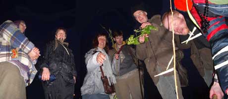 first hazel tree being planted