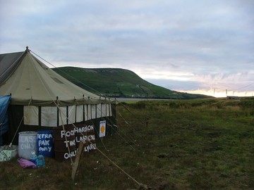 Poll a' Thomais behind the marquee.