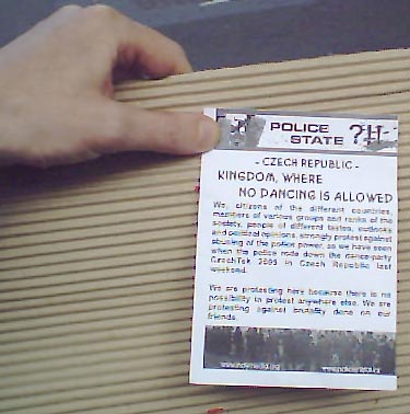 The flyer that was given out