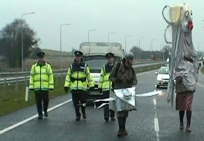 Gardai escort bomber in for refueling