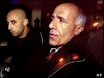 Mordechai Vanunu in car after arrest