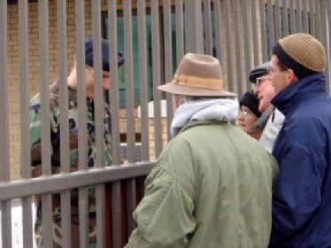 Line Crossers at gate