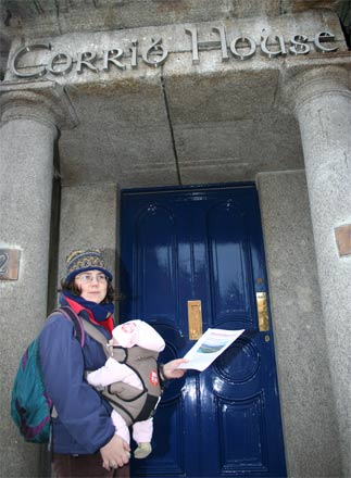 Brid ni Sheighin outside Shell's front door