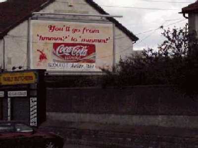 billboard is beside Ryans pub in Windy Arbour