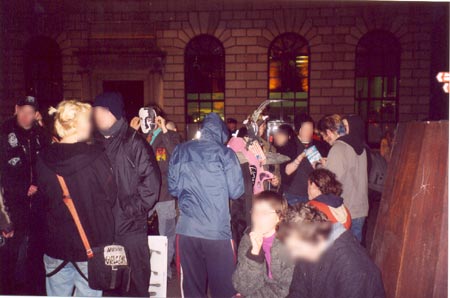 Getting ready in front of the Central Bank