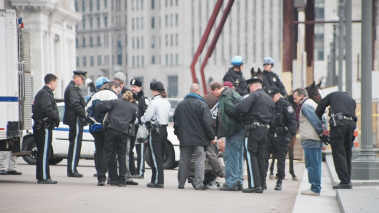 Dorothy Day Catholic Workers Civil Disobedience Arrests . White House . WDC . 29 December 2004