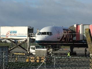 Troop Transporting Aircraft at Shannon ATA call sign Reach 802 parked at Gate 42 Shannon