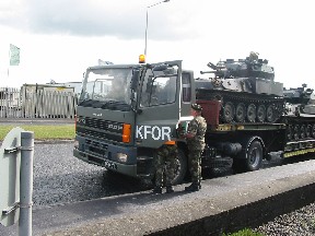 NATO KFOR logo on Irish Tank Transporter, why?