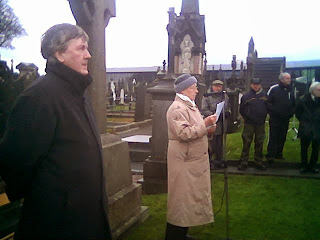 Andy Connolly , Chairperson , and Peig King, who gave the oration.