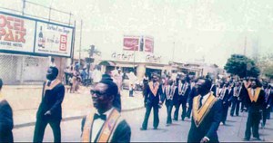 recently deported west africans show they've still the Irish spirit as they take to the street.