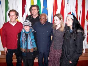 Pitstop Ploughshares 5 with South African Anti-Apartheid Campaigner Desmond Tutu