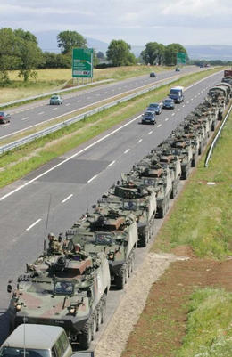 for the record. Irish Defence Forces are mobilised for the first time in 30 years. To protect an alien and popularly opposed Caesar from Irish protest.