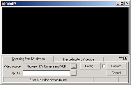 Capture with WinDV