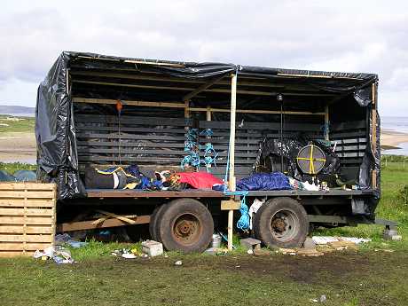 Stage built from turf trailors