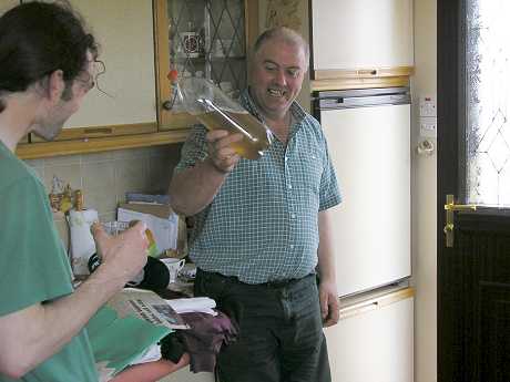 The water in the bottle is from the estuary, with a contamination from "unknown source"