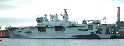 HMS Ocean docked in Dublin today.