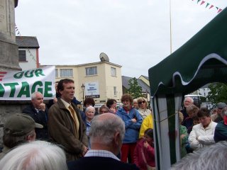 Harry Barrett Labour's Mayo Dail Candidate addresses the crowd