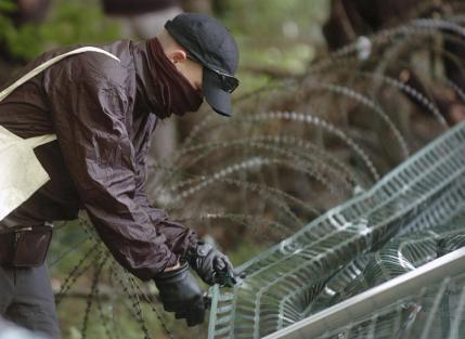 Reaching the  fence and avoiding detection,snippy snippy