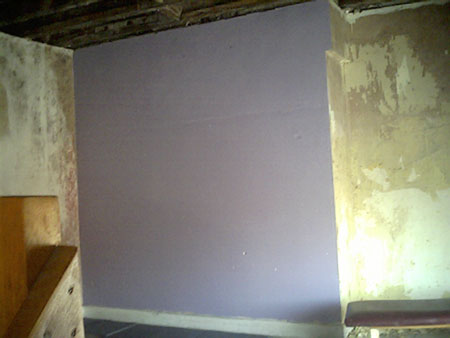 purple wall.