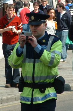 filming the marchers