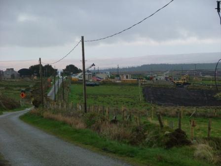 Shells compound in Rossport, which thus far has done very little work, but whose presence is hanging over the heads of the people whose lands are being seized like the sword of Damocles.