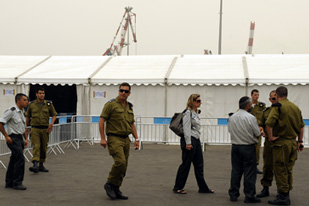 Detention camp for Flotilla participants in Ashdod