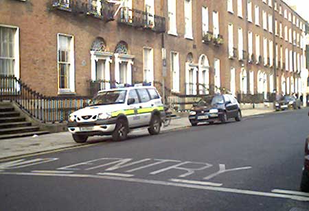 the Garda arrive after about five minutes.