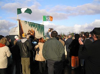 Unveiling of mural outside doomed Ballinaboy terminal