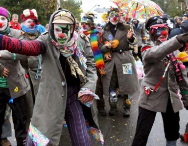 The clowns army in Gorleben (Wendland, Germany)