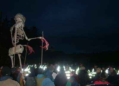 lads at  the solidarity camp made this powerful symbol