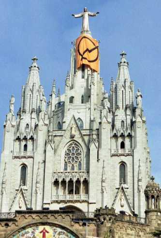 this church sits on a 945metre hill above the city of BCN.