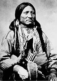 Chief Kicking Bird the man responsible for leading the last injun raid on Texas in 1870.