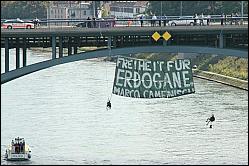 an action in basel, switzerland, in support of erdogan e.