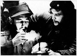 Leaders of the Cuban Revolution Fidel Castro and Che Guevara