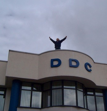 Protester on Roof