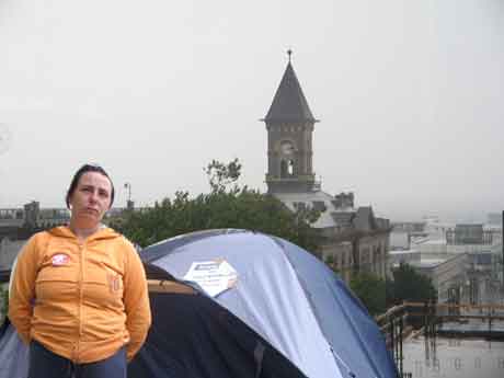 Tent in the rain