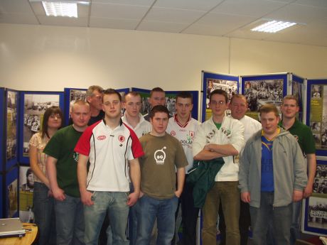 gra activists pictured alongside Gerry McConville and Benny Lynch