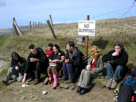 campers have a picnic