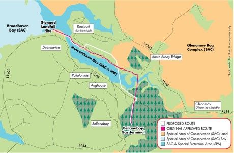 pipeline routes and protected areas