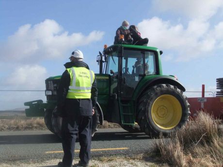 Shell's transport stopped at Aughoose