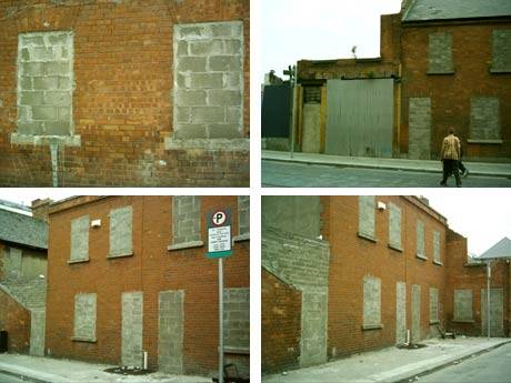 The houses on Benburb Street near Collins Barracks Museum