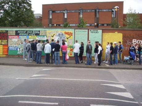 At the Suicide Wall on Beechmount Avenue