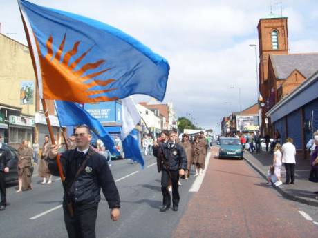 Carrying the 'Flag of Na Fianna' Proudly