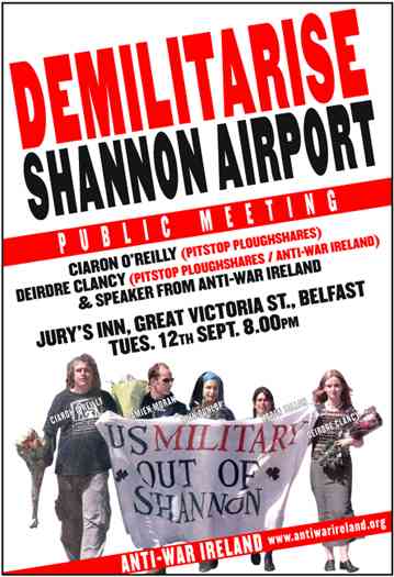 Belfast anti-war meeting on 12th September