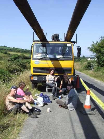 Poles get to stay on the truck for now. At least the weather was nice.