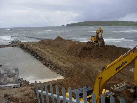 Causeway as a soil storage area