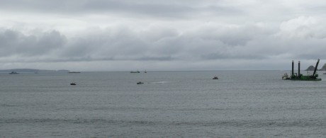 Like an invasion force, the Shell Armada array across Broadhaven Bay