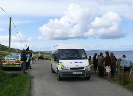 This many cops to deliver a message?