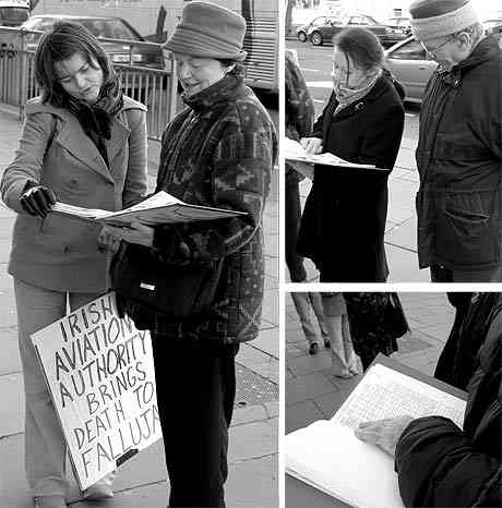 Ten people, each reading ten names