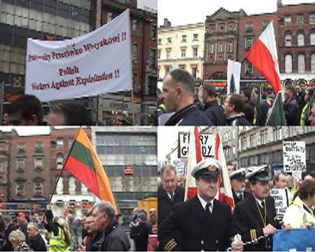 Union members from Poland, and, um... not sure what that other flag is... help anyone?